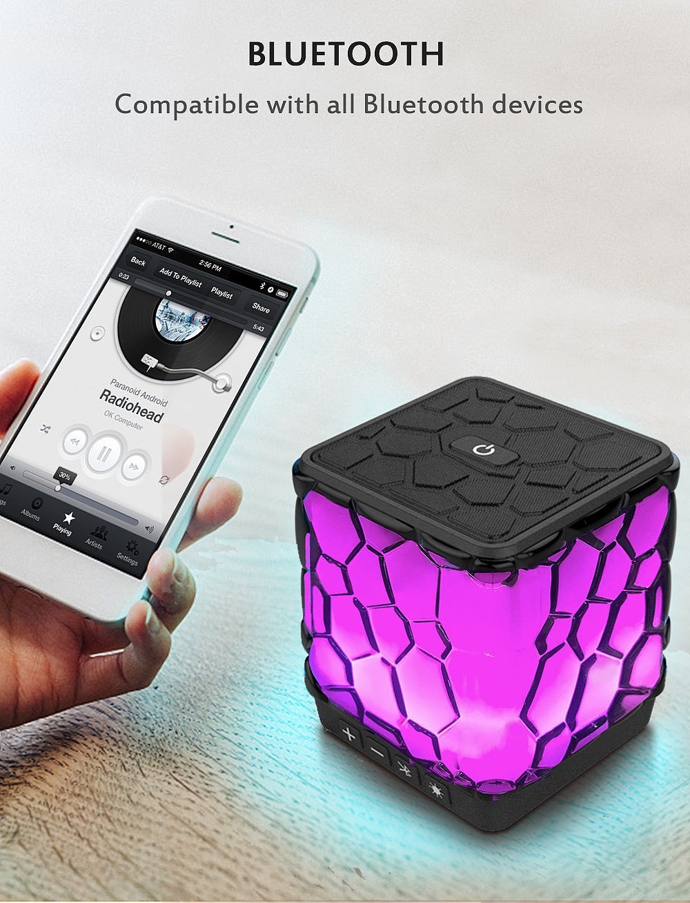 蓝牙音响渲染发光音响