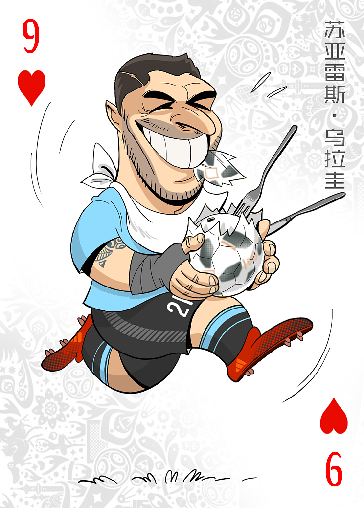 世界杯杯球星漫画扑克设计（图ZMTE5Mjg0MDky） - 商业插画 - 站酷设计师尚亚努扎伊原创素材 - 站酷ZCOOL