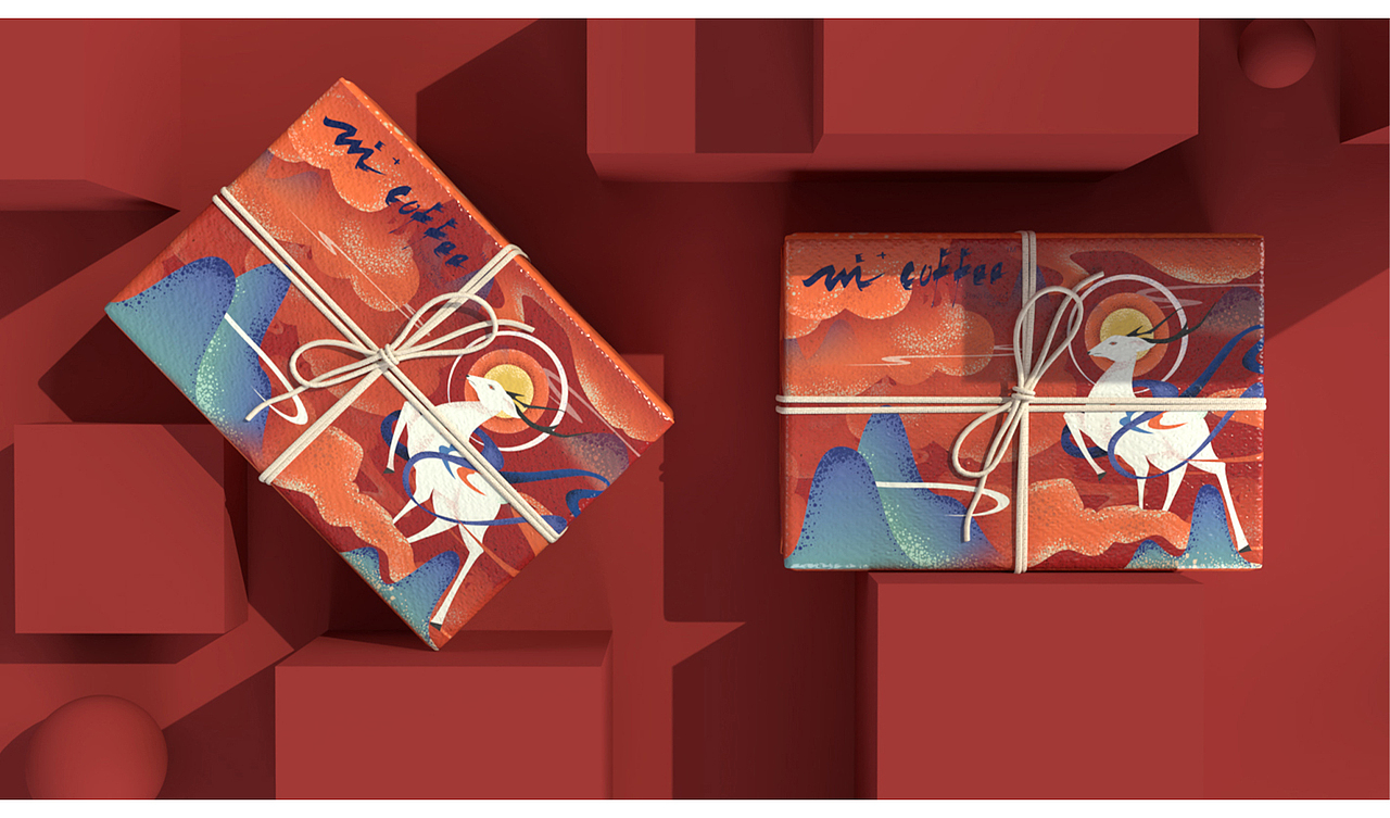 Wei+Coffee x 敦煌 平面插画视觉