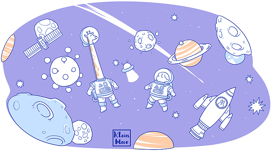 在克莱茵蓝的世界旅行（胶卷商稿）（图ZMTk3Mzc1MjA0） - 商业插画 - 站酷设计师KATA种籽原创素材 - 站酷ZCOOL