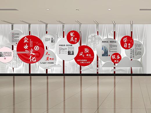 平顶山银行郑州分行办公区域通道文化墙