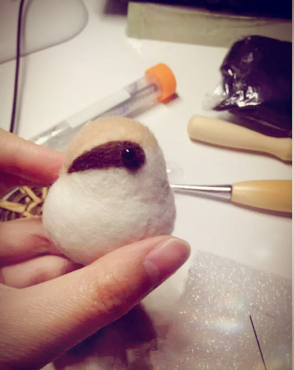 羊毛毡胖胖画眉小鸟教程!