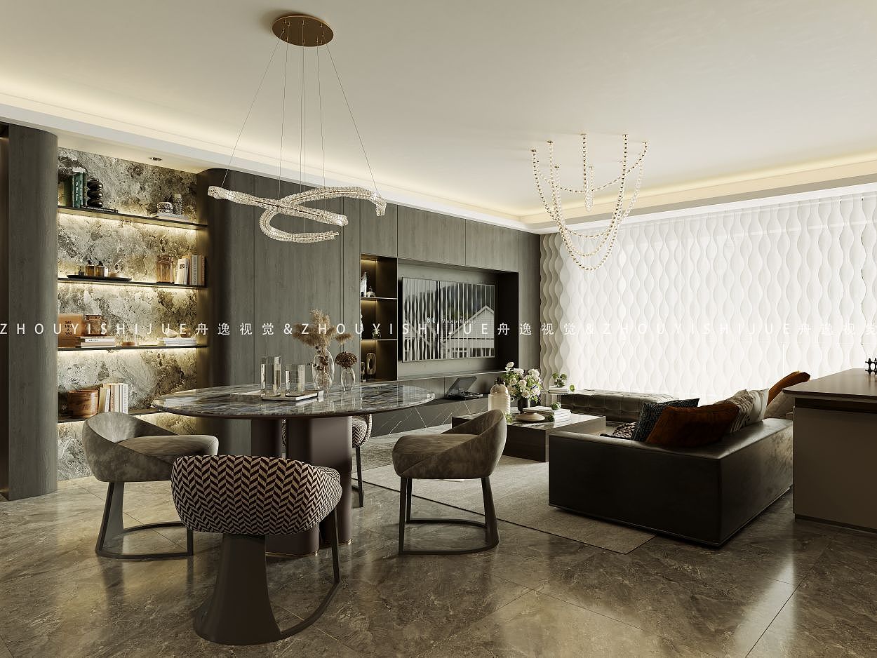 设计+软装+CR 效果表现——轻奢美学。