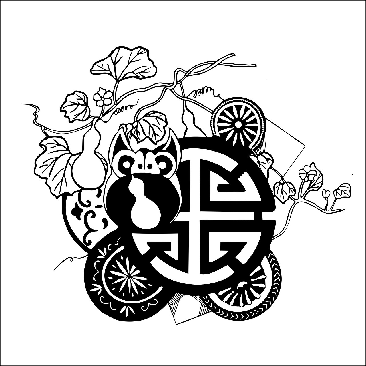 瓦猫之福禄寿喜