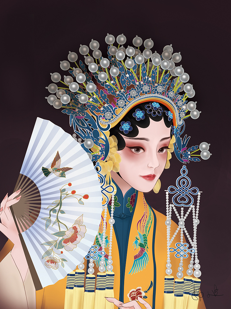 国粹京剧花旦,花脸,青衣|纯艺术|绘画|悦榕山庄_原创作品-站酷zcool