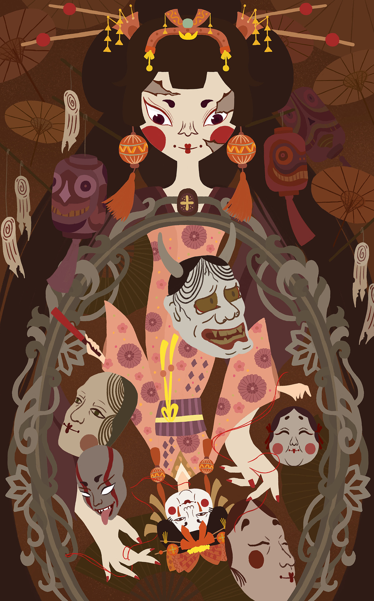 儿童插画 魔镜魔镜 谁是世界上最美的女人