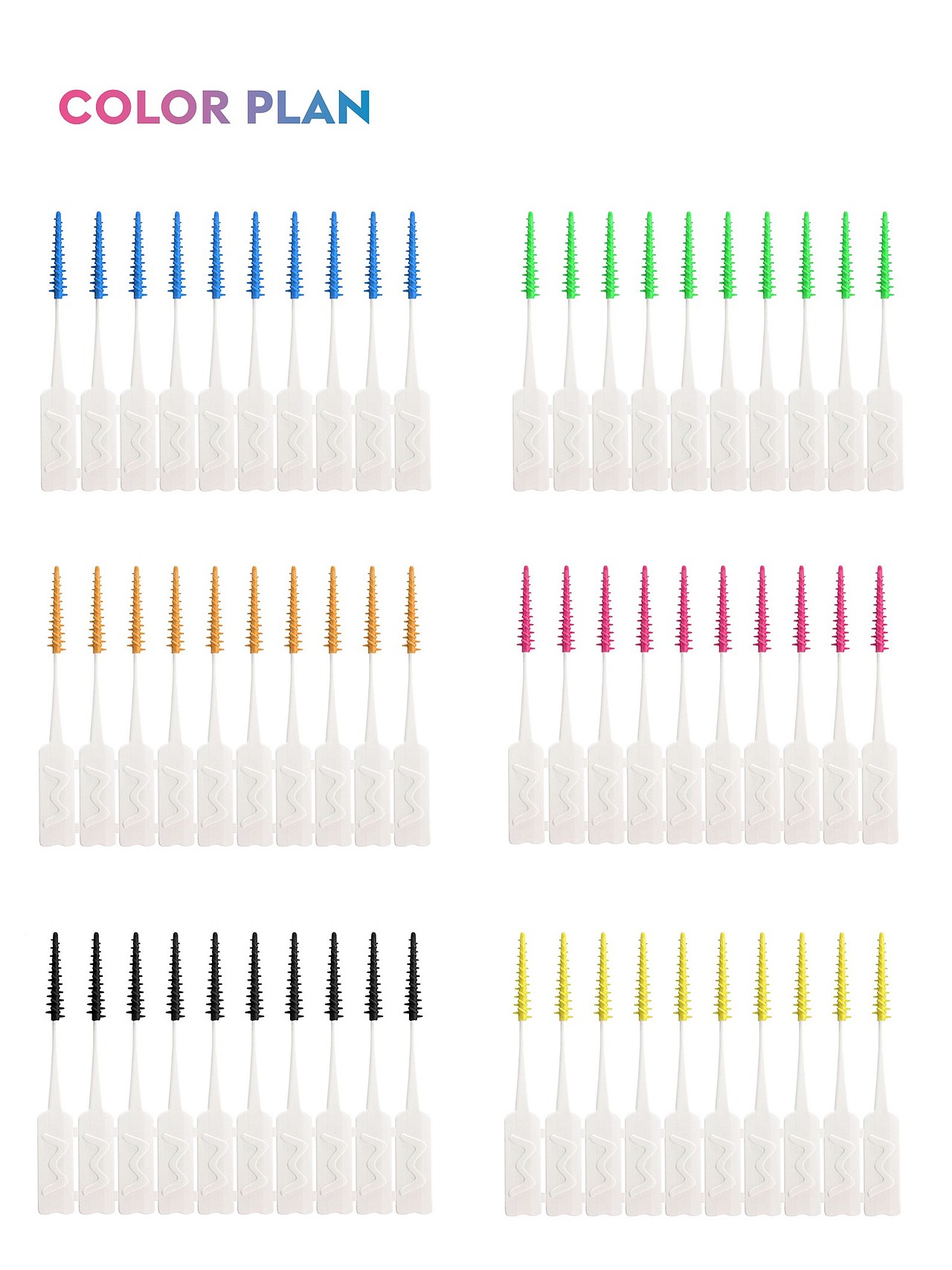 硅胶牙间刷 软胶牙间刷 软式牙间刷 spiral softpicks