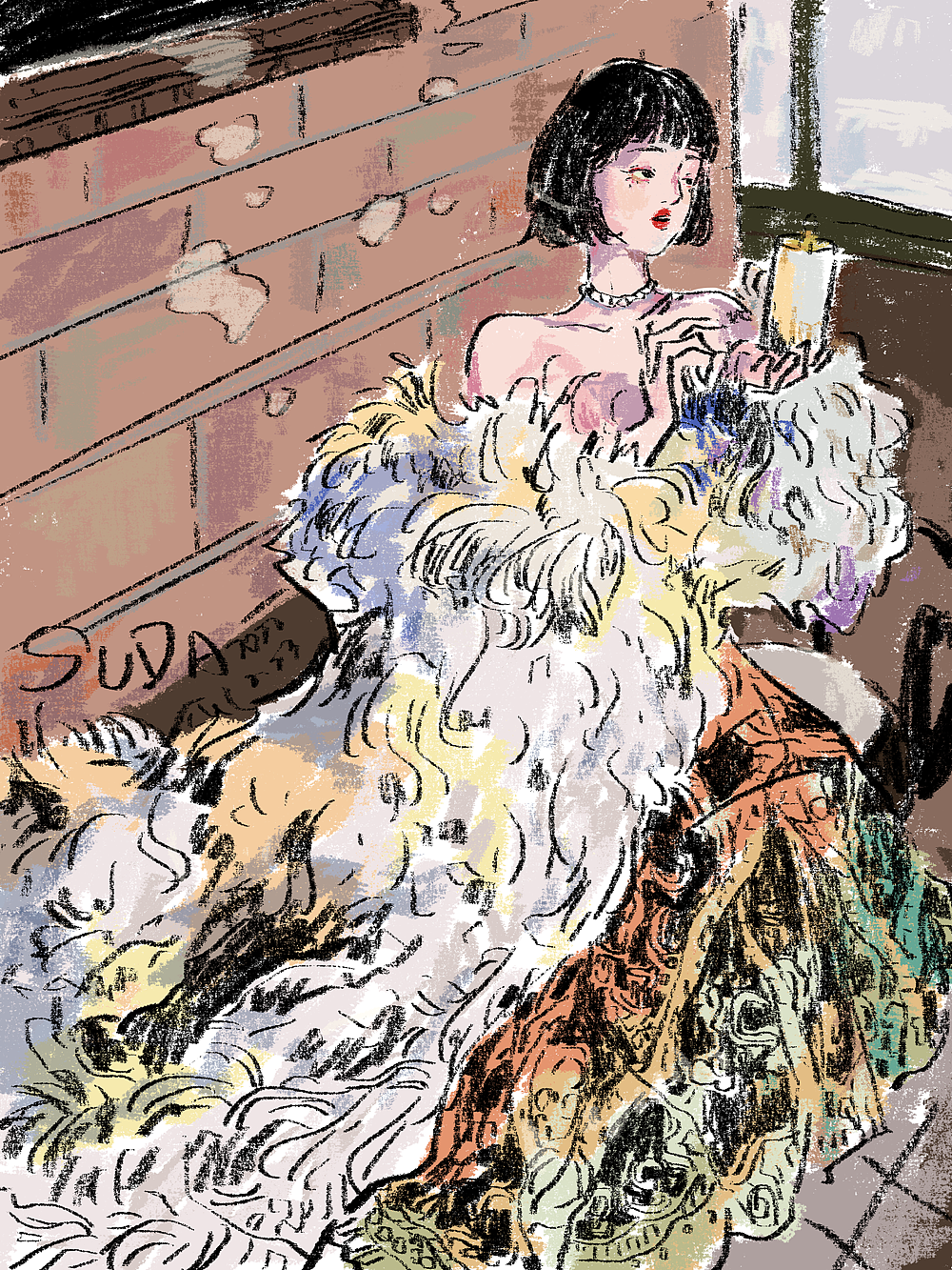 彩色速写人物（图ZMzAwMDg0NjE2） - 艺术插画 - 站酷设计师ASUD原创素材 - 站酷ZCOOL