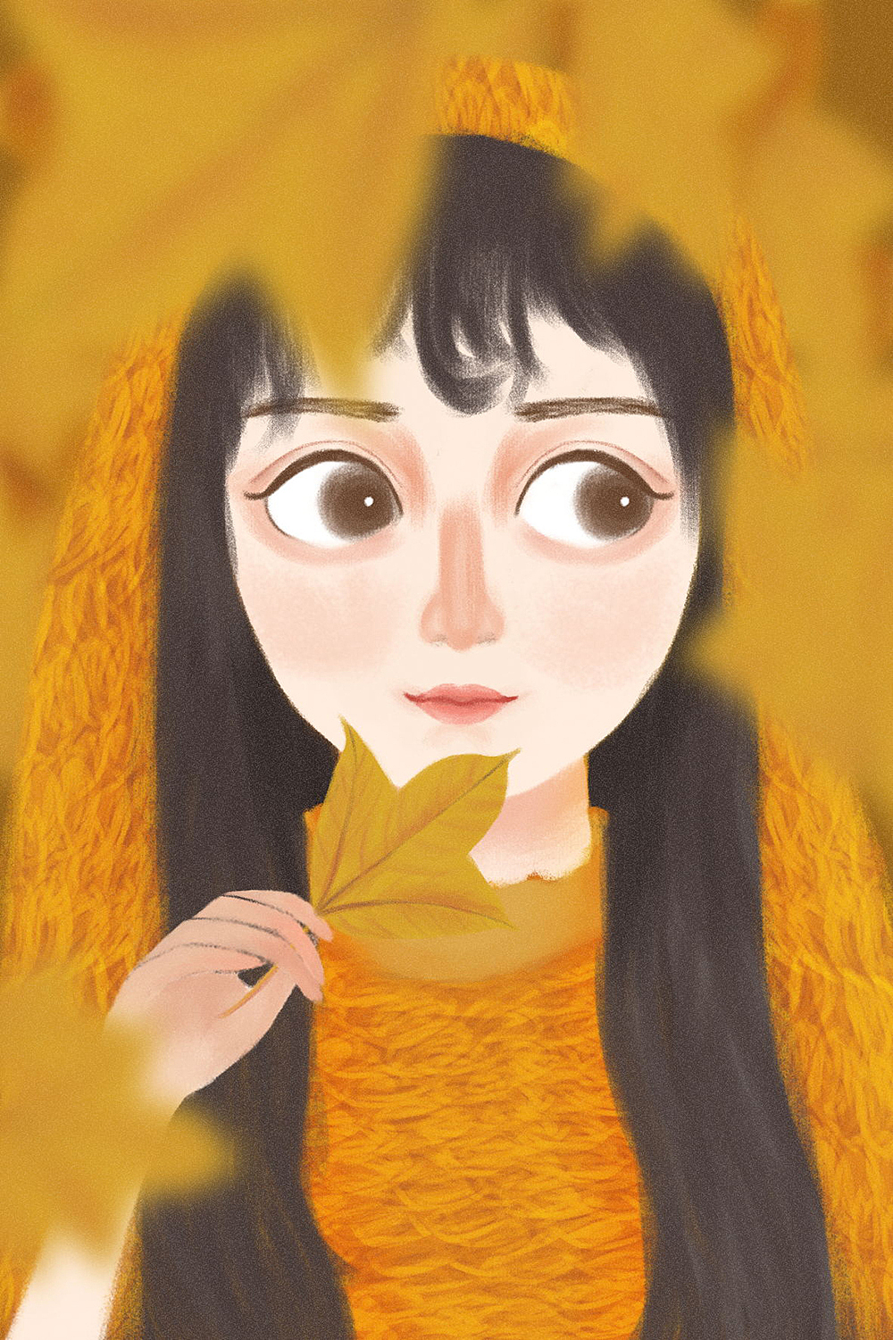 这张人物倒是没认真画，主要研究毛衣的画法