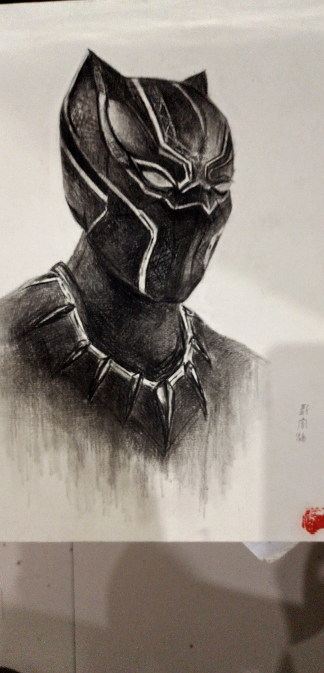 素描手绘 瓦卡达 青年头像