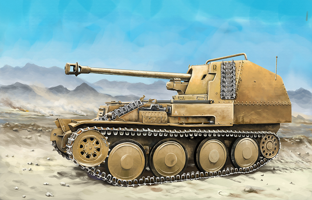 德国非洲军团sdkfz138黄鼠狼反坦克炮