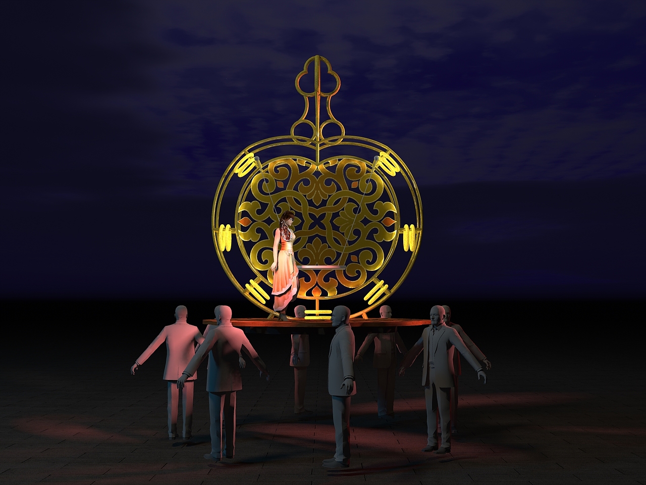 国庆70周年道具装置设计