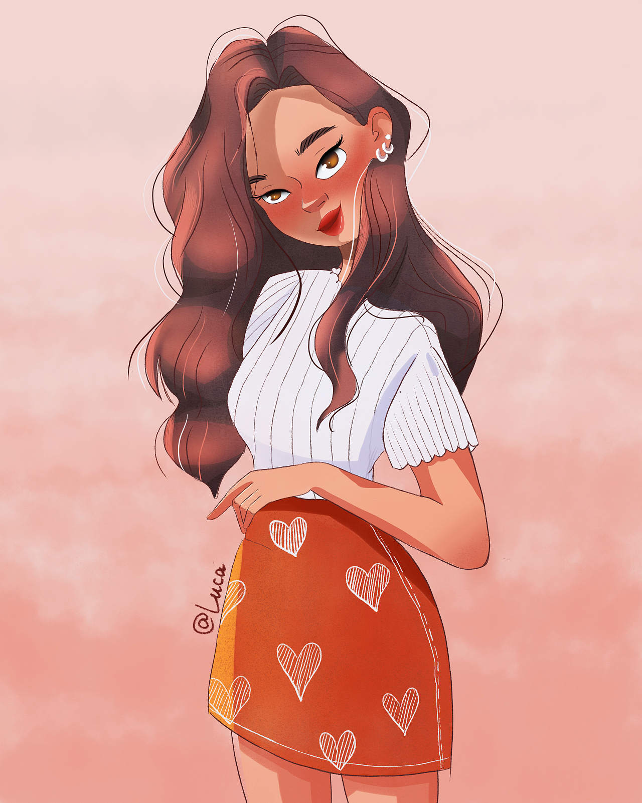 欧美风临摹学习|插画|创作习作|luca沐木子 - 临摹作品 - 站酷 (zcool