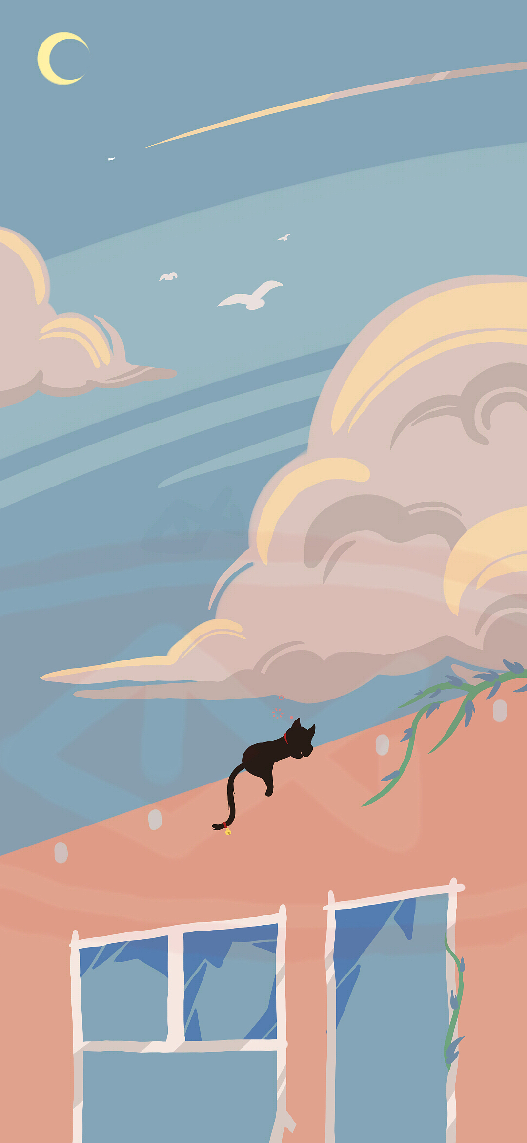 老鱼的【简色系插画】