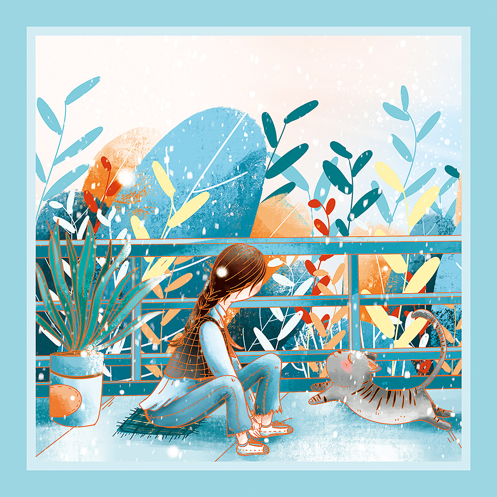 治愈系丝巾 插画师手绘（图ZMjA2MDA0NDQ0） - 其他服装 - 站酷设计师静远心原创素材 - 站酷ZCOOL