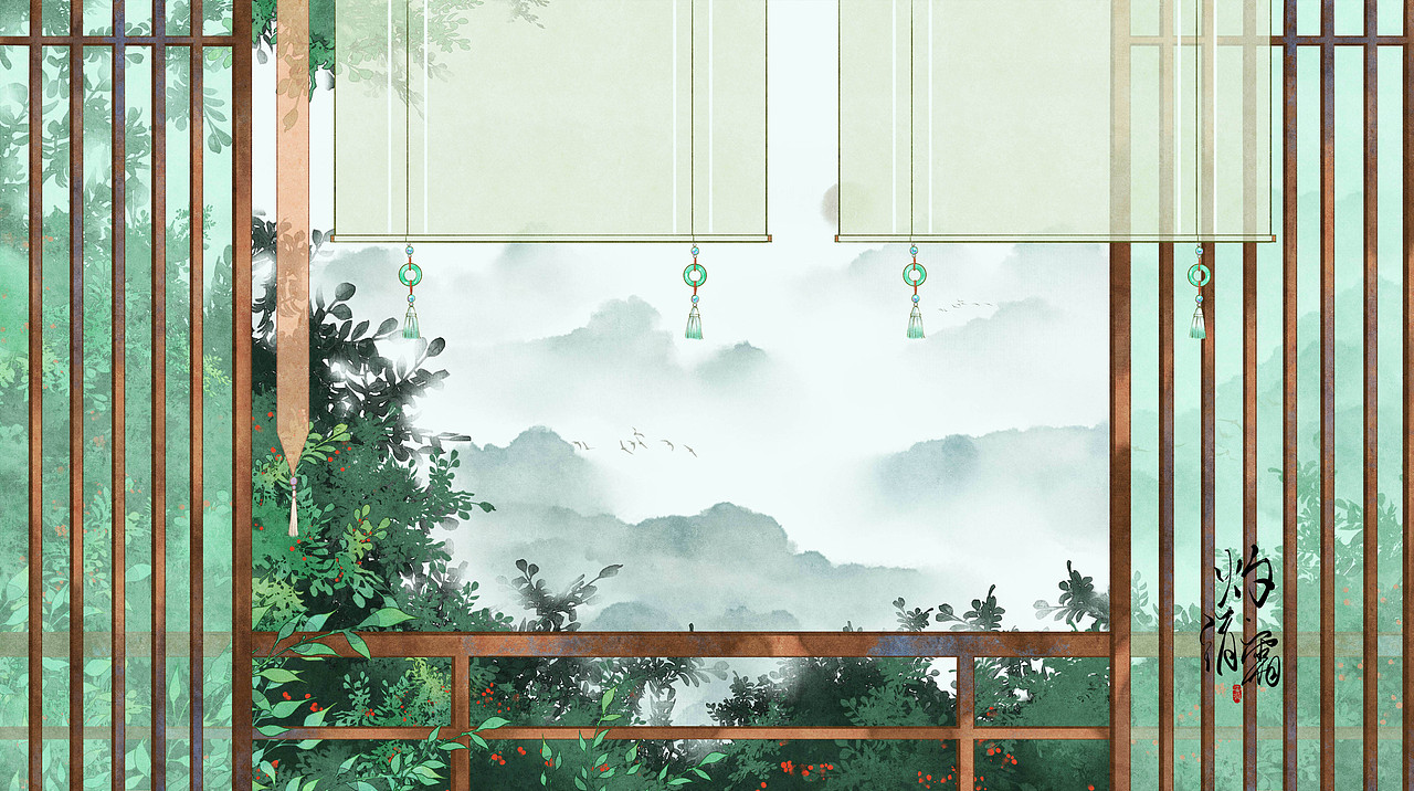 一個古風(fēng)場景~（圖ZMjA1OTAzMzY0） - 藝術(shù)插畫 - 站酷設(shè)計師灼清霜原創(chuàng)素材 - 站酷ZCOOL
