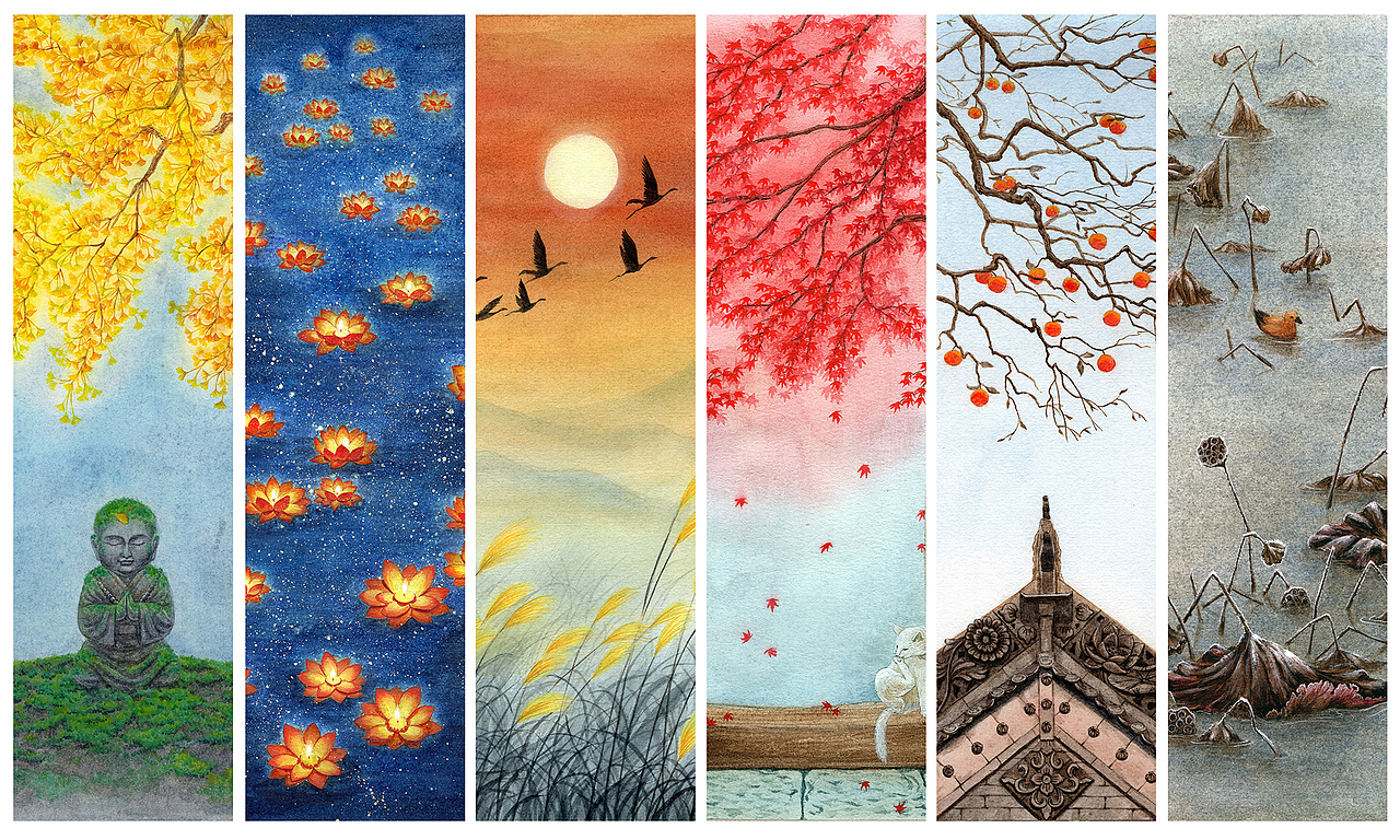 节气——秋（图ZMTI0MjE5ODMy） - 绘画 - 站酷设计师傲雪红梅的地盘原创素材 - 站酷ZCOOL