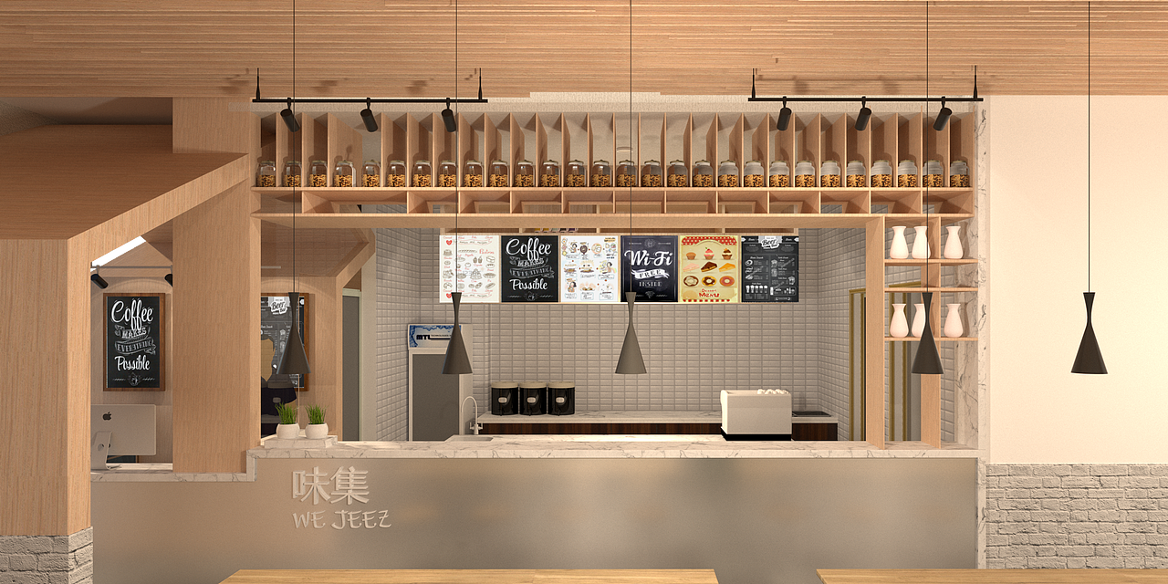 味集轻食店（概念）（图ZMTUxODMxNTQ0） - 家装设计 - 站酷设计师猫汤和也原创素材 - 站酷ZCOOL