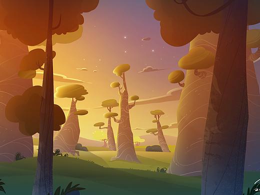 傍晚的森森森林（个人主页-ZNTMxMzUxNjQ=） - 概念设定 - 站酷设计师无尽大大原创素材 - 站酷ZCOOL