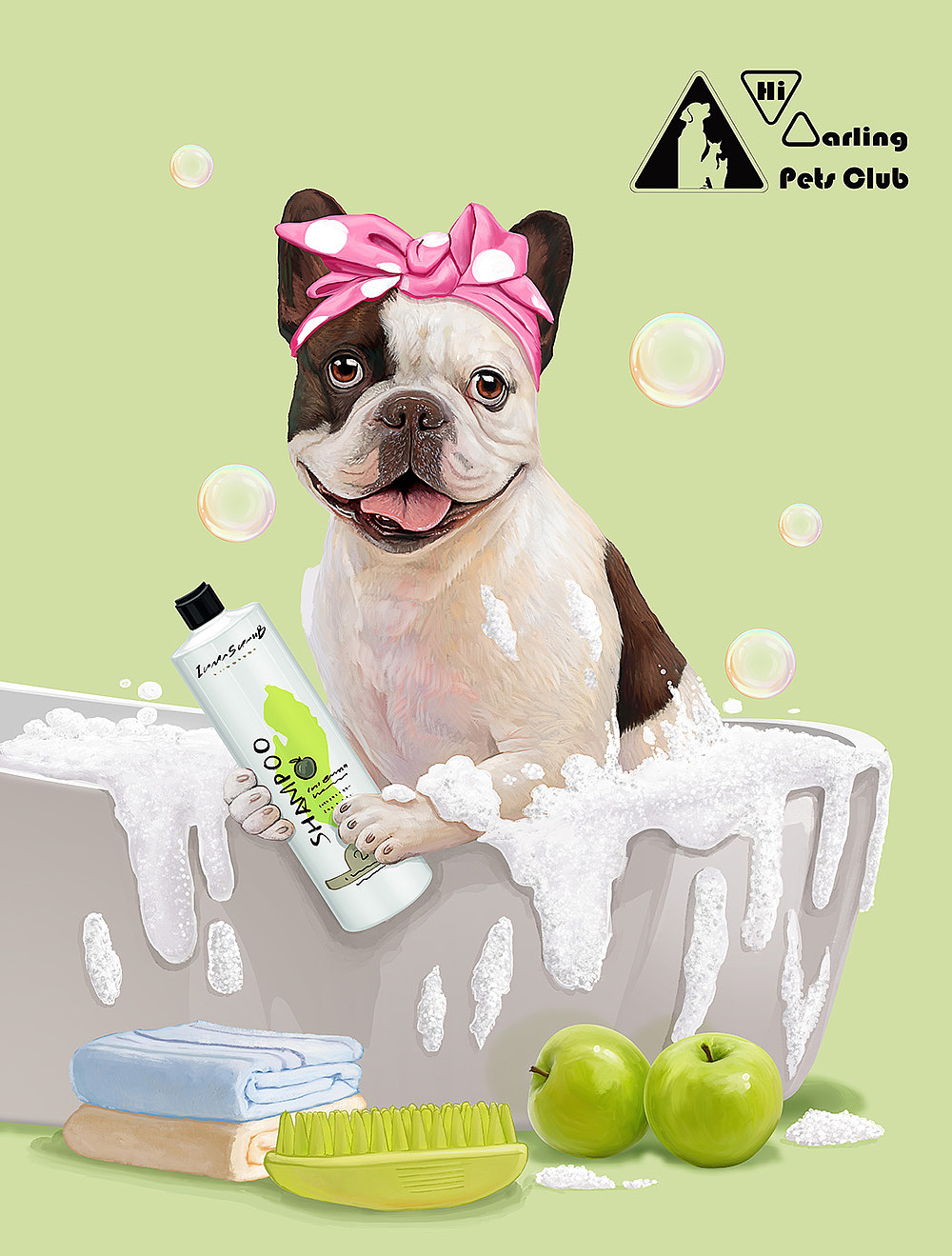 宠物洗浴用品宣传图