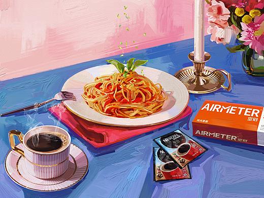 雀巢✖️空刻（个人主页-ZNTMzOTIxNjQ=） - 商业插画 - 站酷设计师墨器手绘原创素材 - 站酷ZCOOL