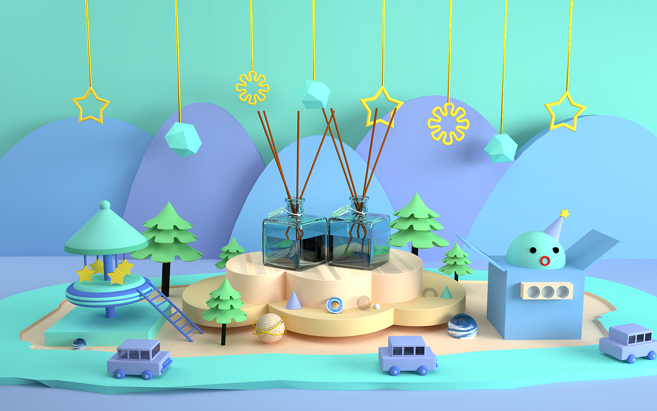 C4D场景练习（图ZMjY0NzYzMTU2） - 场景 - 站酷设计师AwesomeLw原创素材 - 站酷ZCOOL