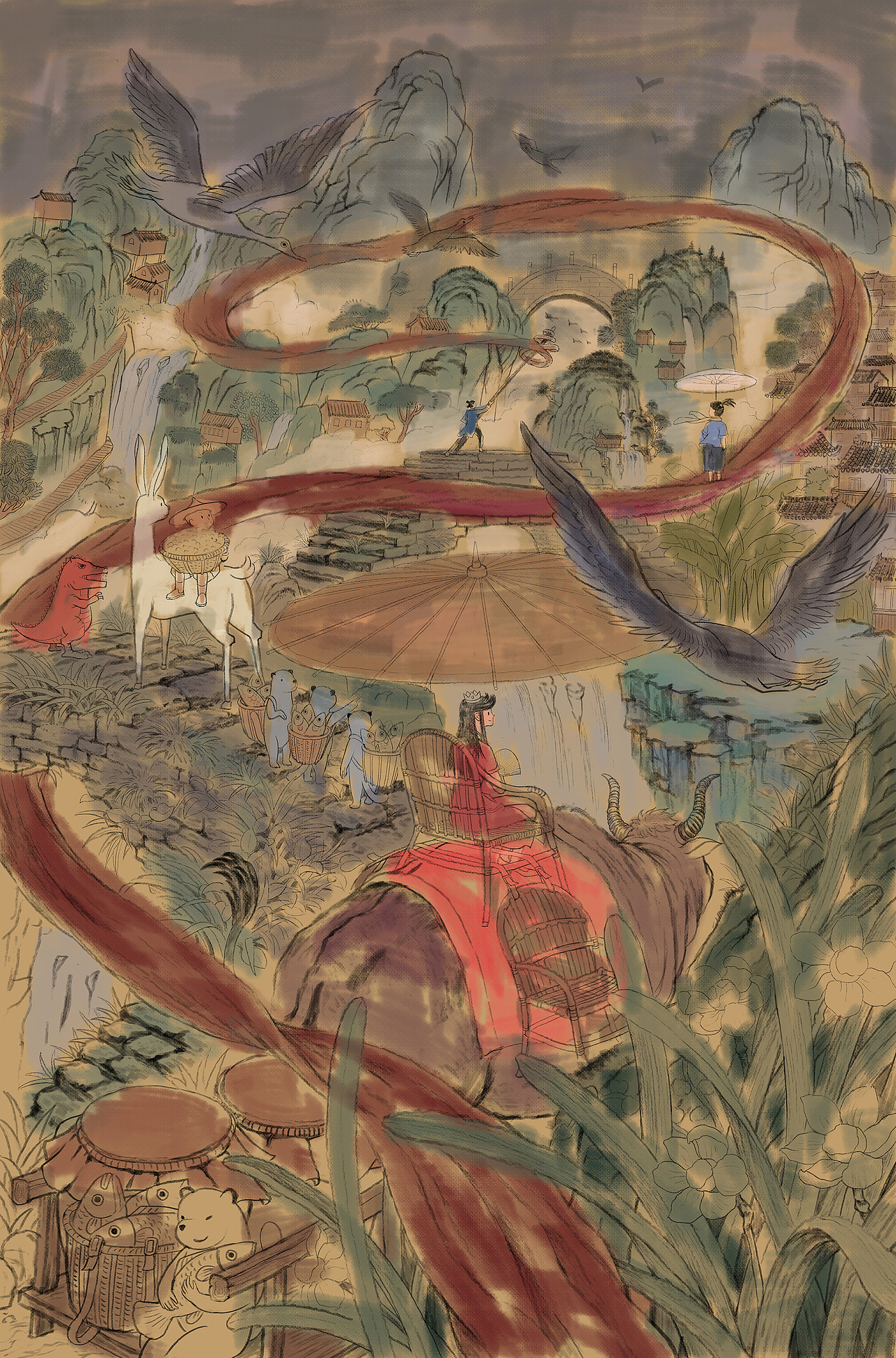 雨水（图ZMjkxNDMwOTc2） - 新锐潮流插画 - 站酷设计师大沥梁海强原创素材 - 站酷ZCOOL
