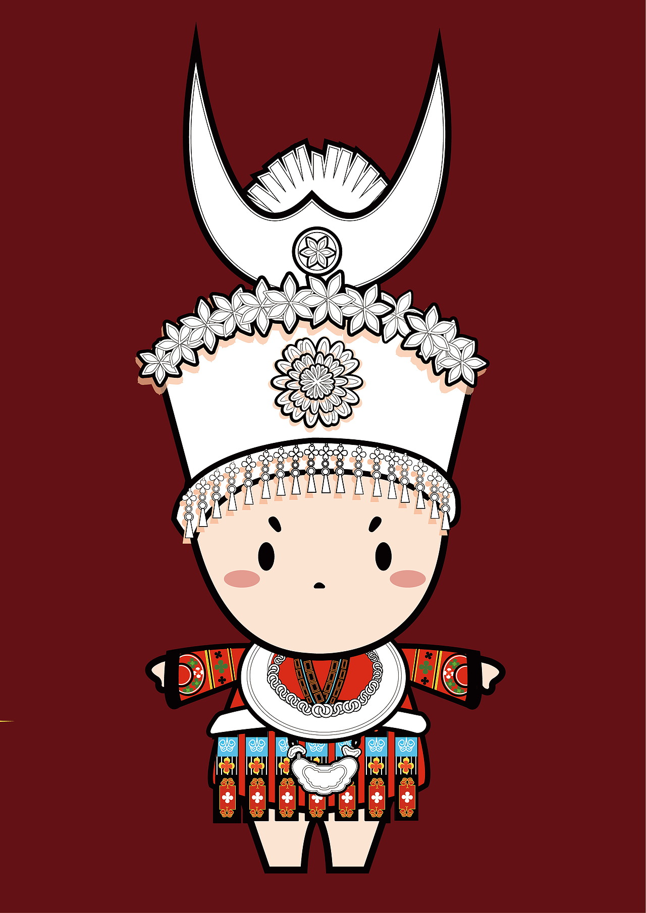 苗族服饰AI矢量插画（图ZMjM4NzU1Mjk2） - 商业插画 - 站酷设计师柒玥玥原创素材 - 站酷ZCOOL
