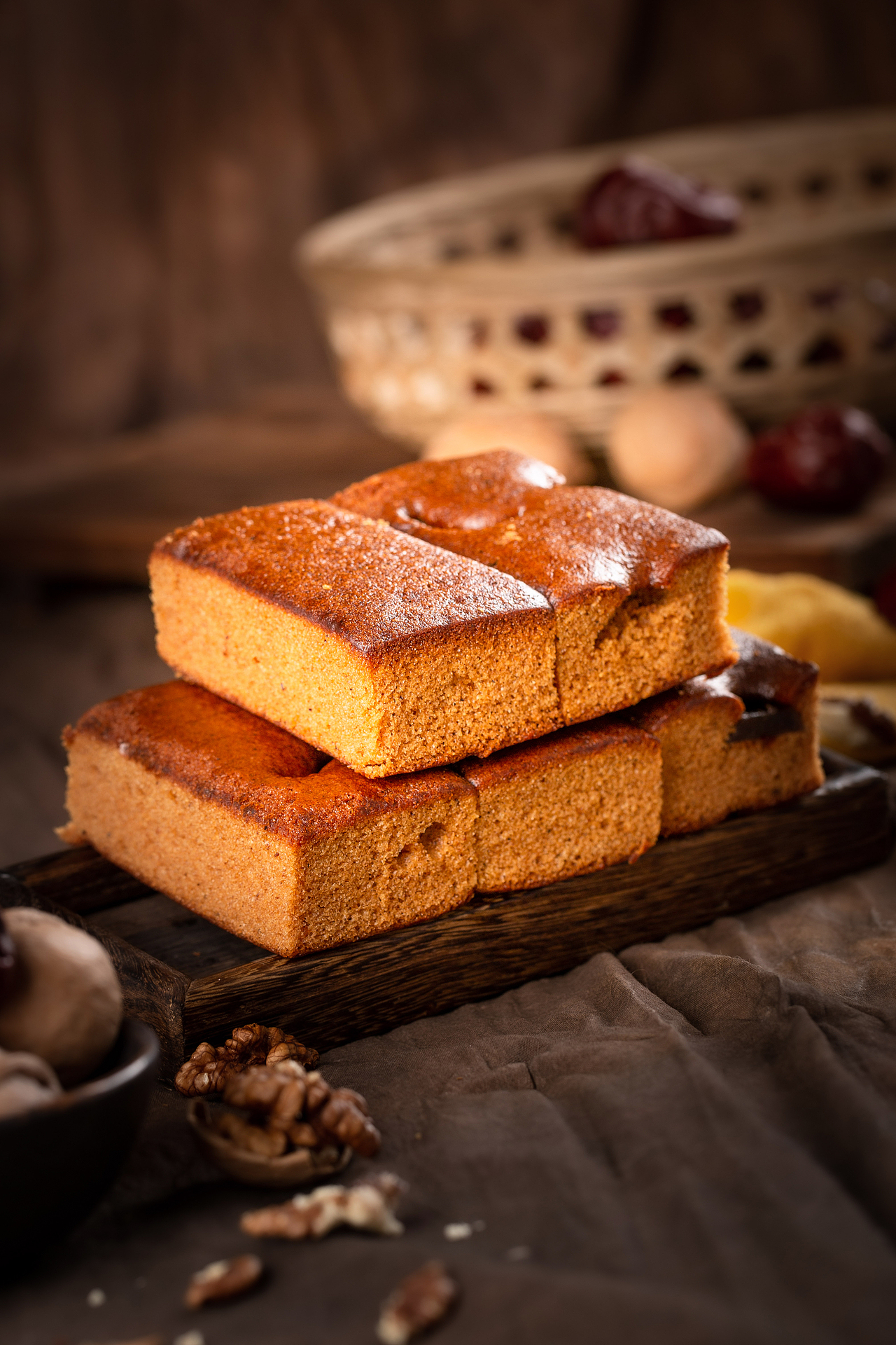 枣糕白底场景拍摄