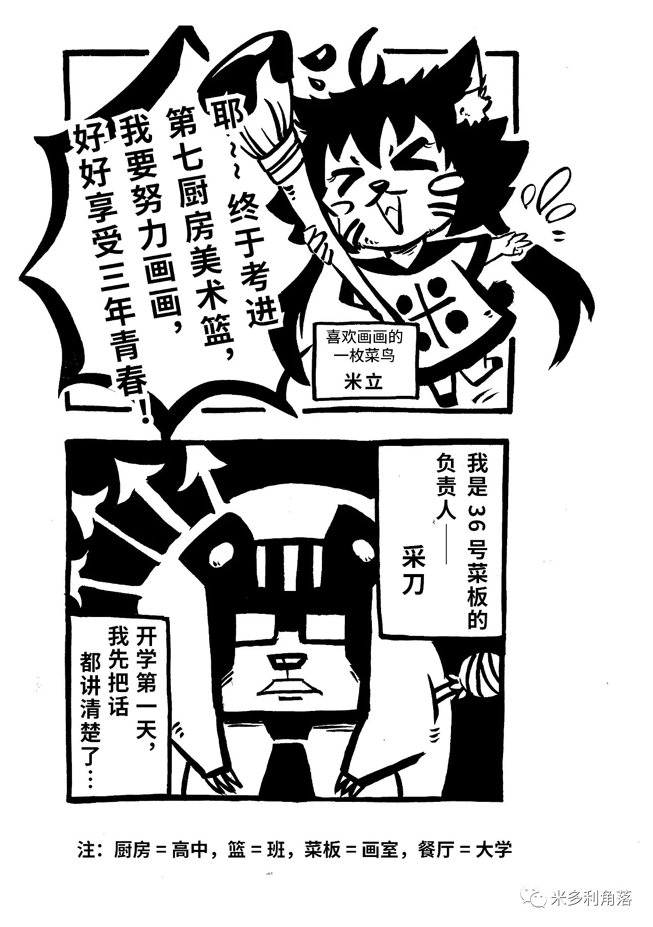 【四格漫画】忧郁的美术米 01