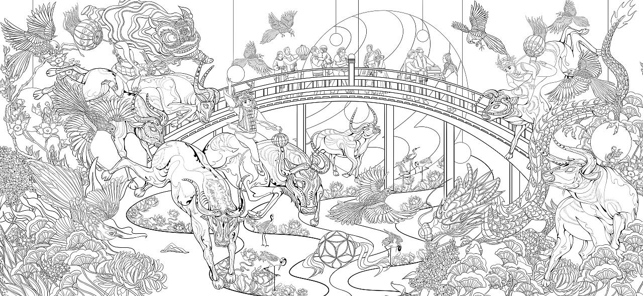 2021牛贺新春-牛年插画（图ZMjM2NTY5Mzc2） - 商业插画 - 站酷设计师李耀辉TONG原创素材 - 站酷ZCOOL