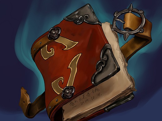 手绘欧美风格魔法书