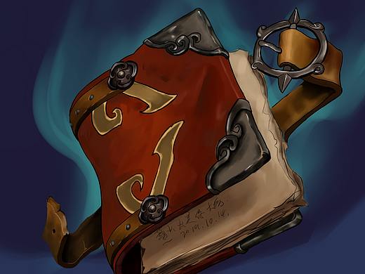 手绘欧美风格魔法书