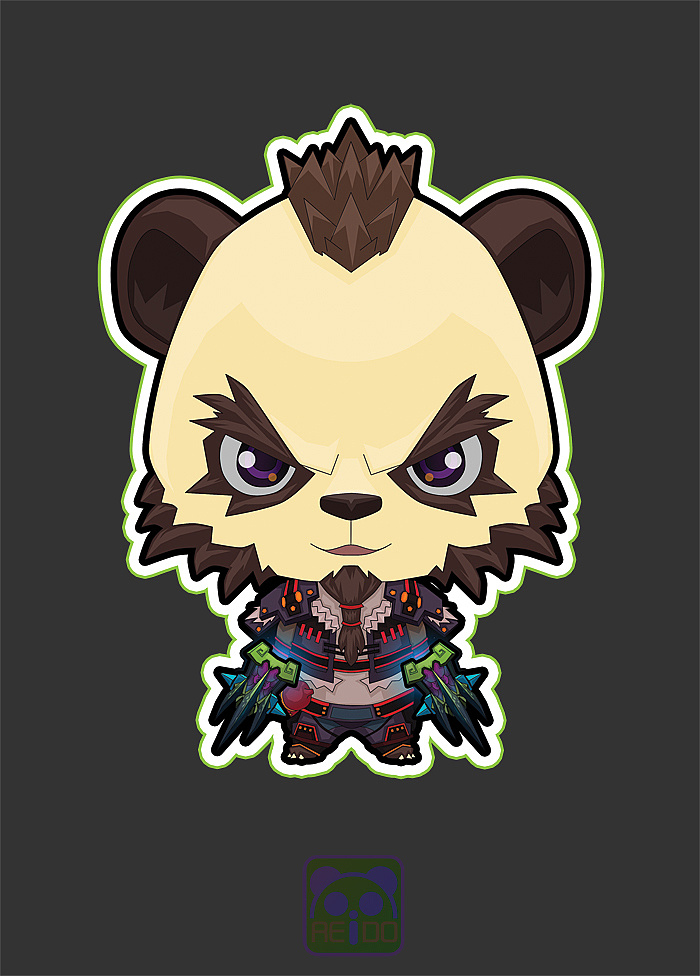 熊猫人贴纸|插画|创作习作|熊猫 - 原创作品 - 站酷 (zcool)