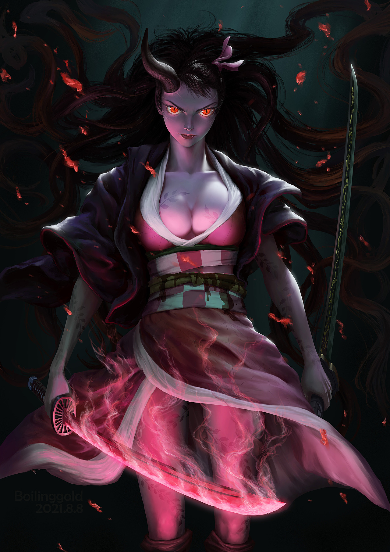 双刀流鬼化弥豆子