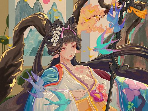 绘世花鸟卷半身头像（个人主页-ZNTU4MDg1Mjg=） - 创作习作 - 站酷设计师寒宙原创素材 - 站酷ZCOOL