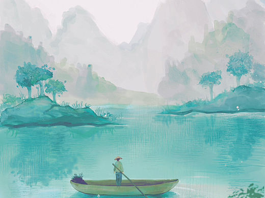 《诗经》古风系列插画