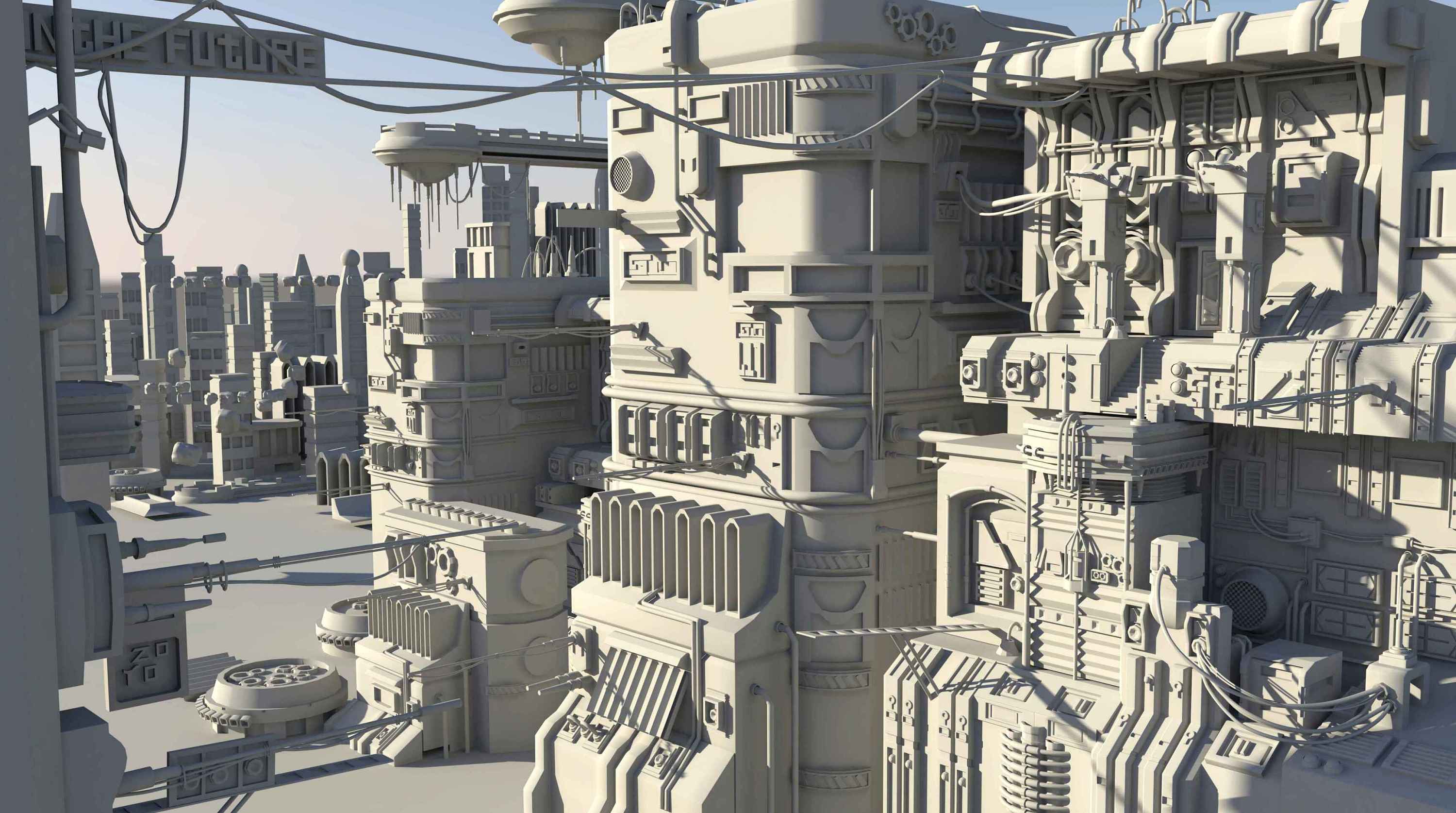 maya建模,未来城市时代