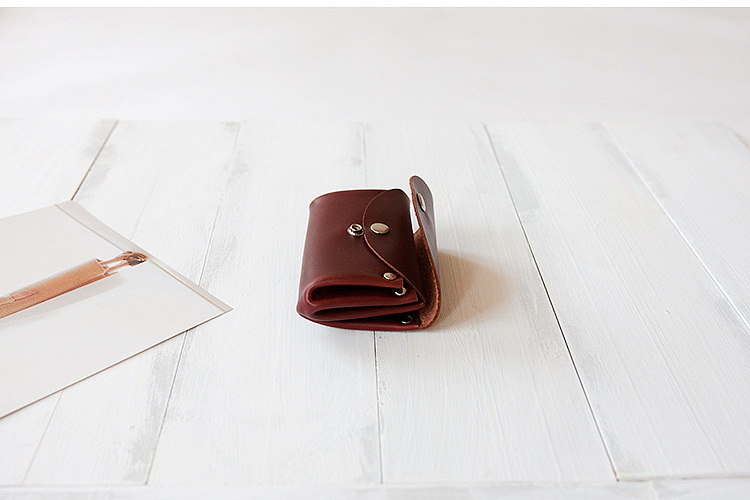 f2studio迷你多层植鞣零钱包手工真皮硬币包
