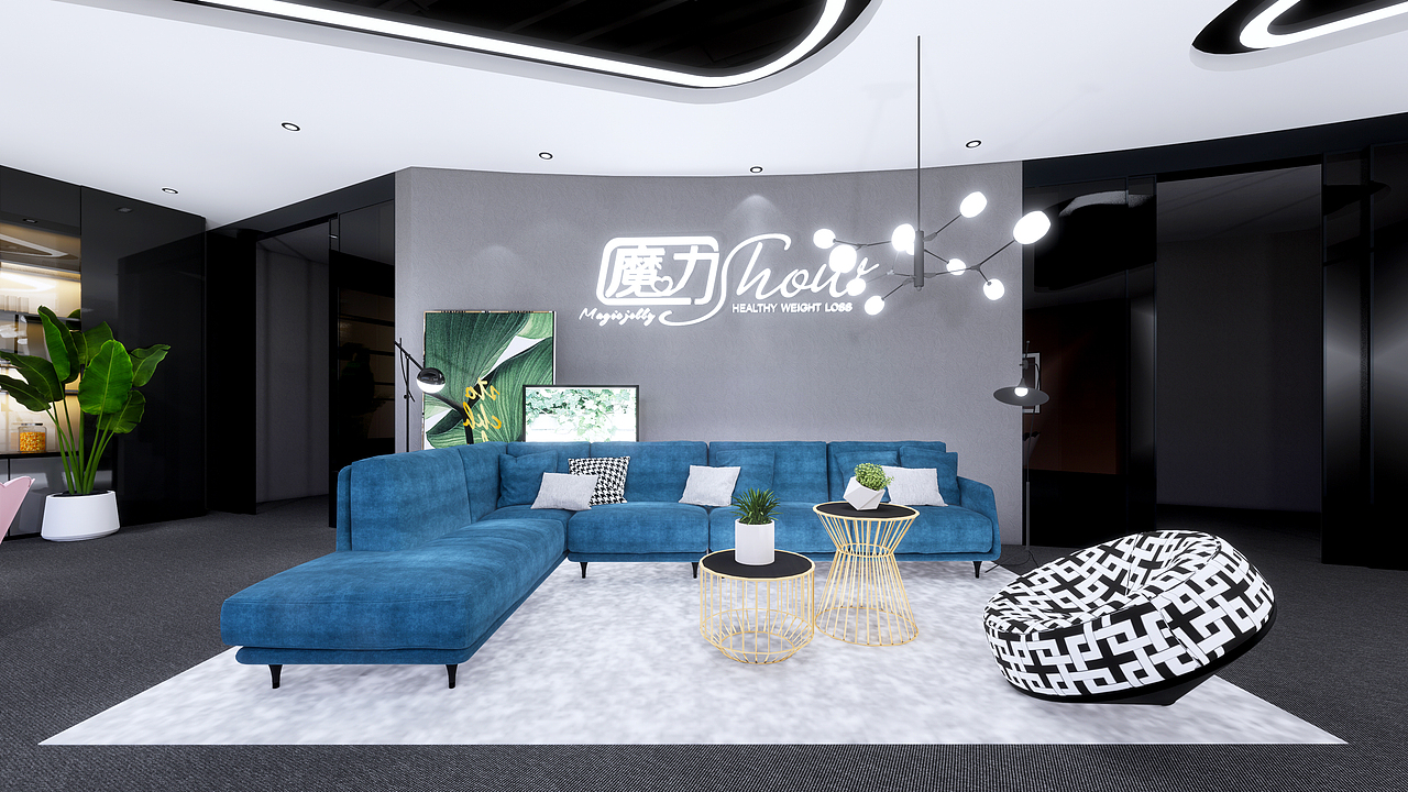 南京潮男集团办公室装修（图ZMjM3MDYxODI4） - 家装设计 - 站酷设计师史椿椿原创素材 - 站酷ZCOOL