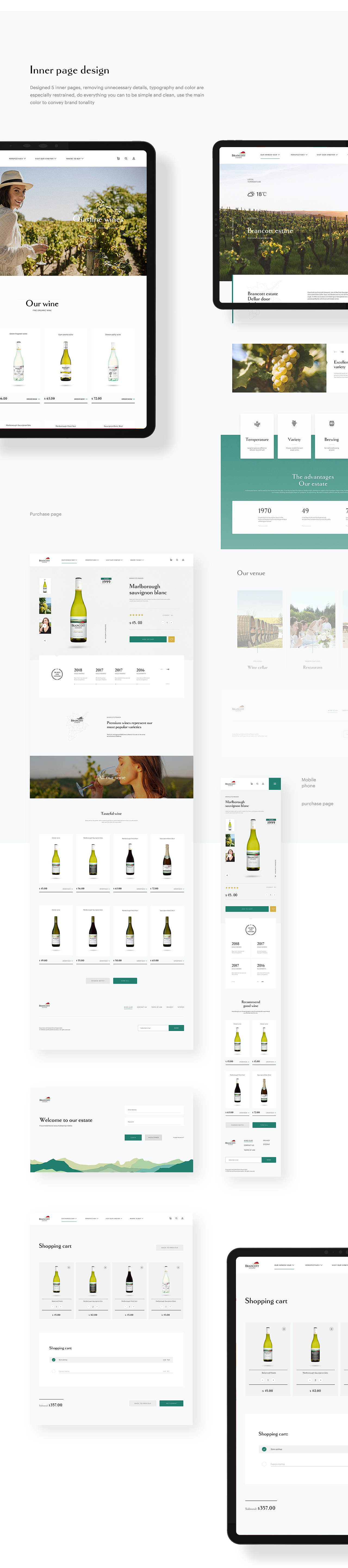 Car and winery web design x2