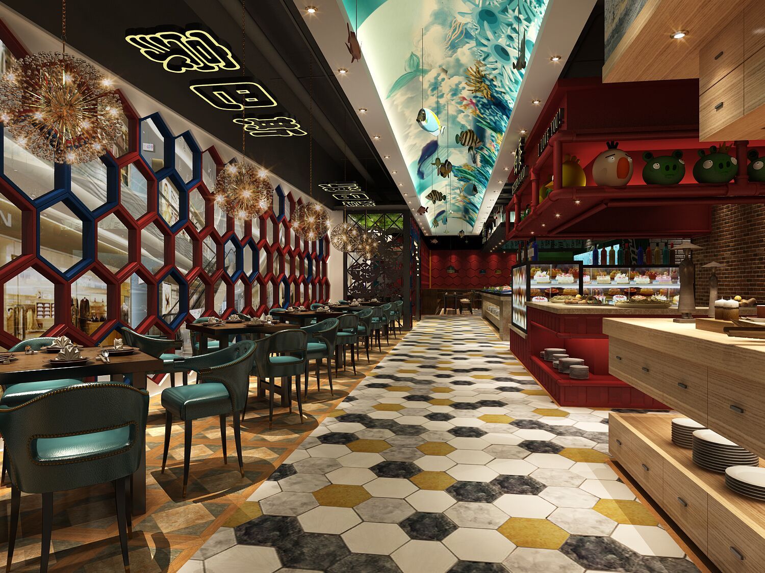 重庆餐厅装修公司/餐厅设计效果图/餐厅装修装饰