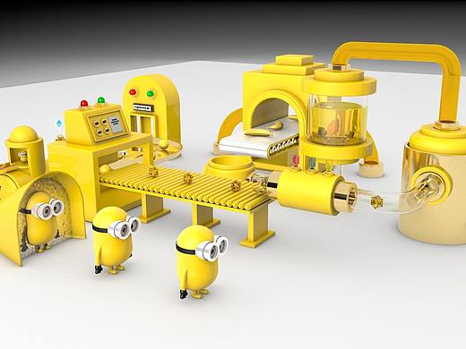 #C4D#小黄人生产线