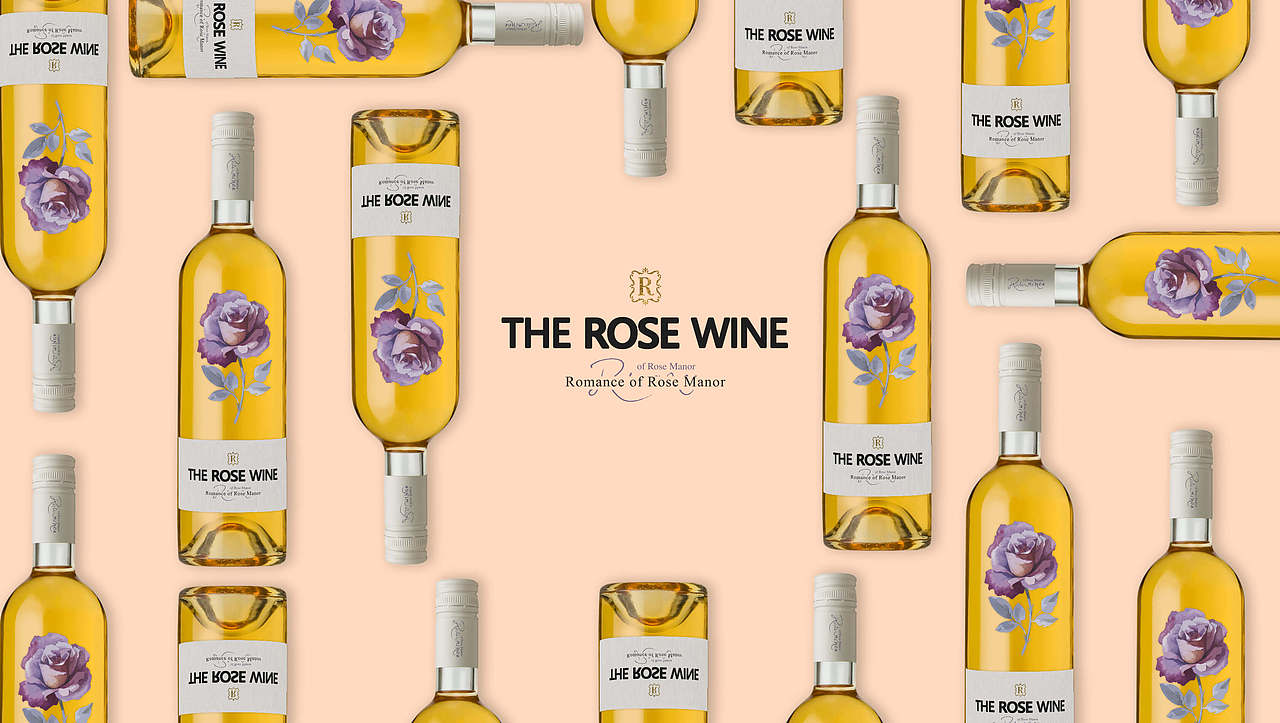 玫瑰红酒初期设计