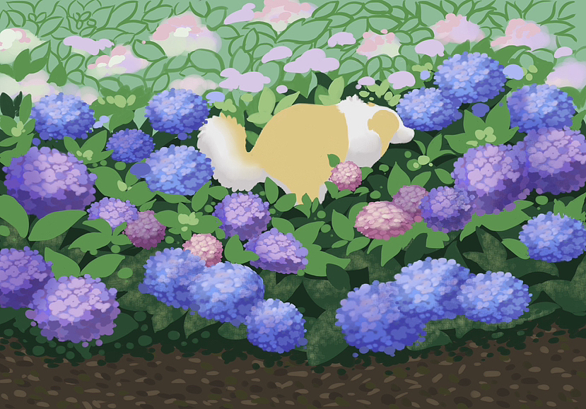 朋友委托插画小狗日常