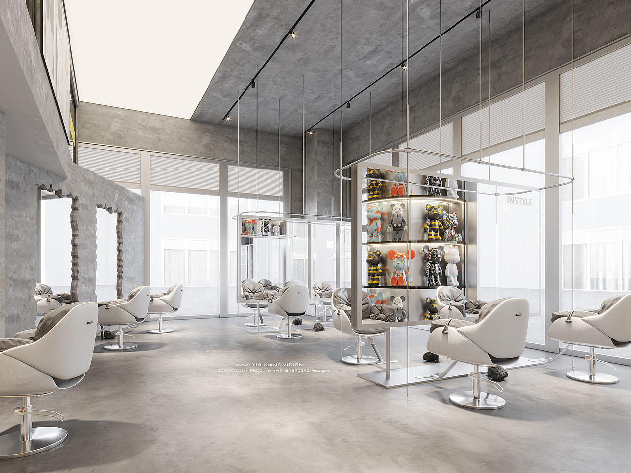 潮流理发店空间表现