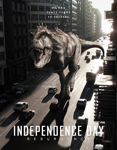 练了一张超写实合成,附送皮包骨霸王龙一张