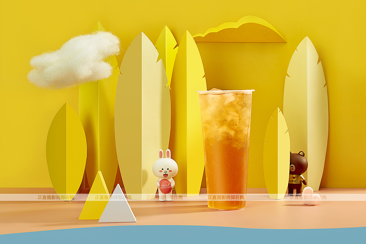 布朗熊与可妮兔奶茶拍摄