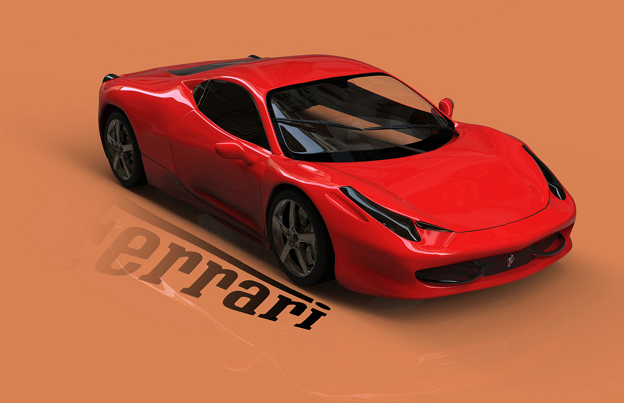法拉利建模渲染