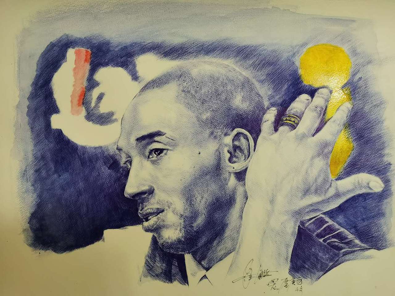 圆珠笔画_科比·布莱恩特